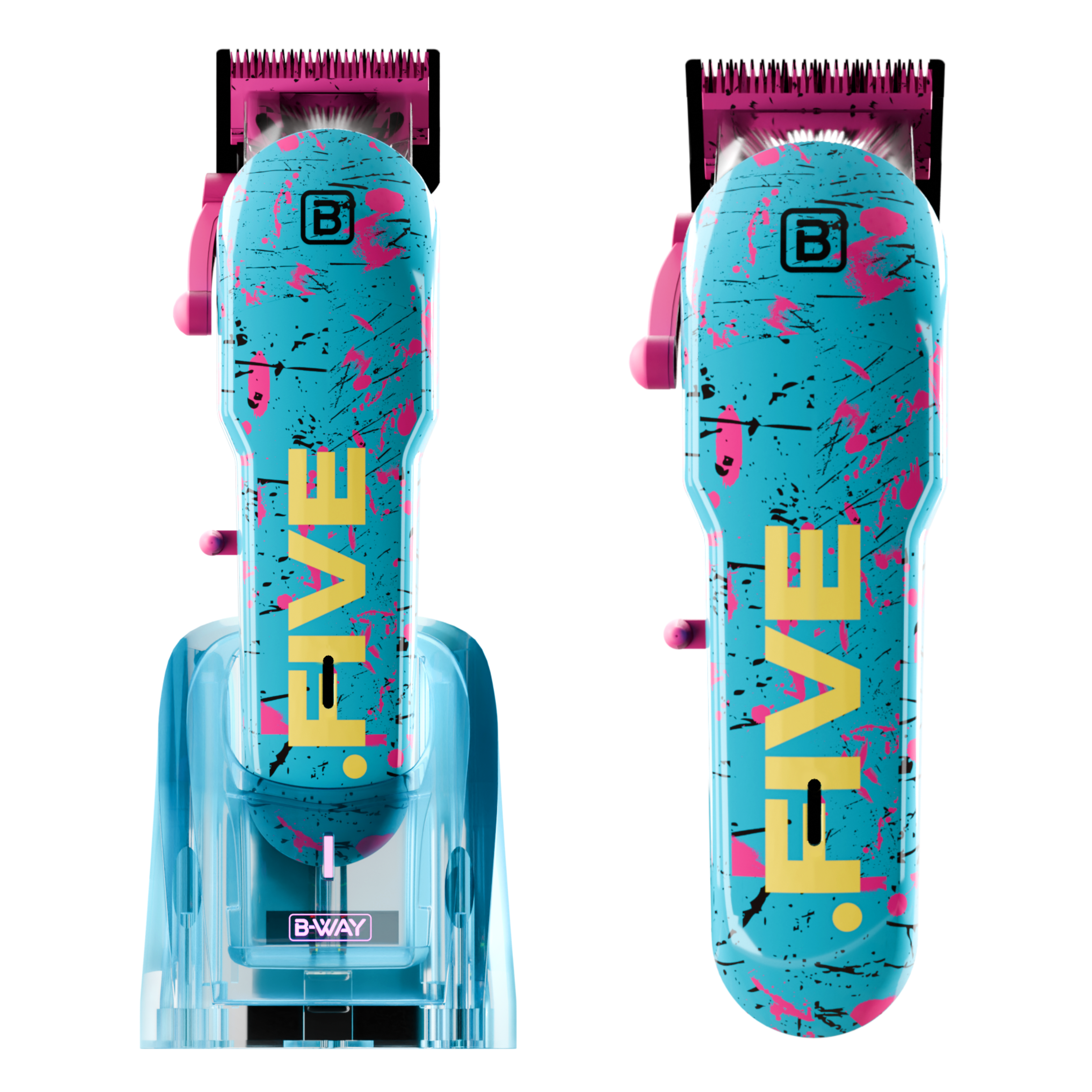 B-Way NEW Five Shorty Clipper, TPro Trimmer, OFF Shaver - 3 in 1 Set + Free Cape