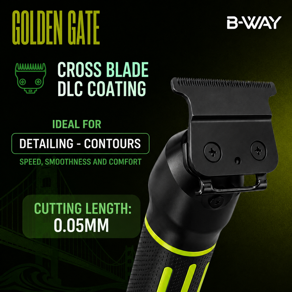 B‑WAY B10K Clipper & Golden Gate Trimmer – 2‑Piece Barber Set