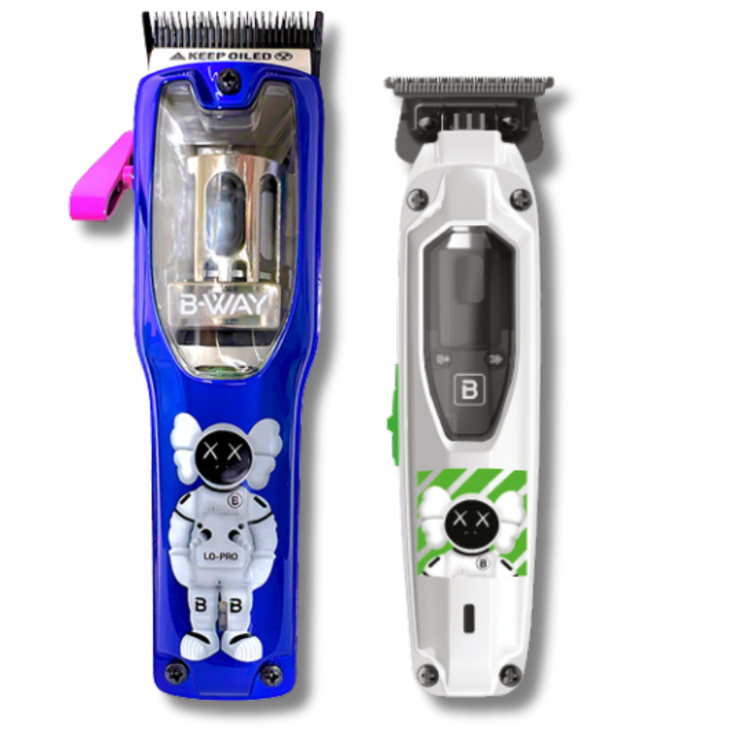 B-Way Lo-Pro X Brushless Clipper &amp; T-Pro Brushless Trimmer – Professional 2-in-1 Barber Set
