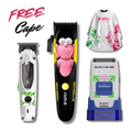 B-Way B10K Professional Barber Kit | Clipper + T-Pro Trimmer + OFF Shaver | FREE Barber Cape