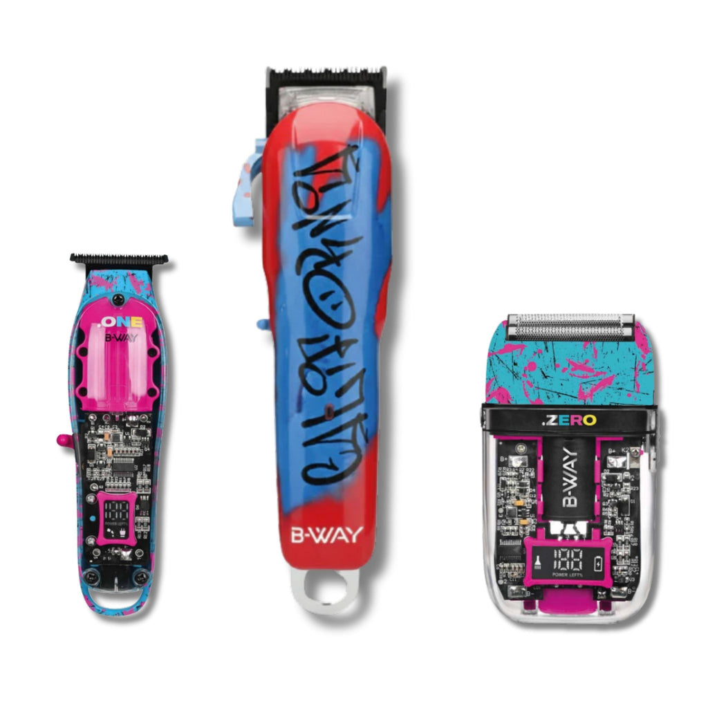 B-Way 3 in 1 Kit: California Clipper, One Trimmer, Zero Shaver
