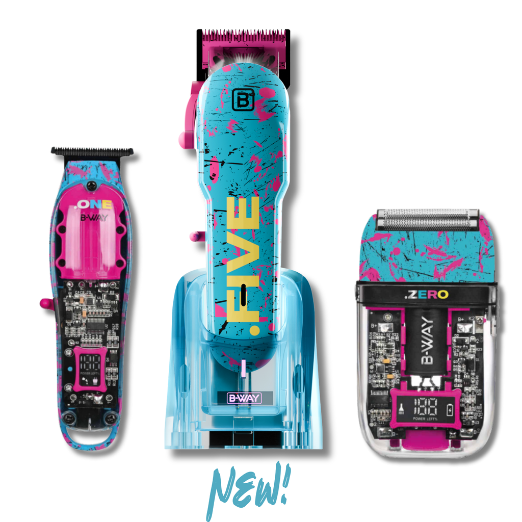 B-Way NEW Five Shorty Clipper, ONE Trimmer, Zero Shaver - 3 in 1 Set