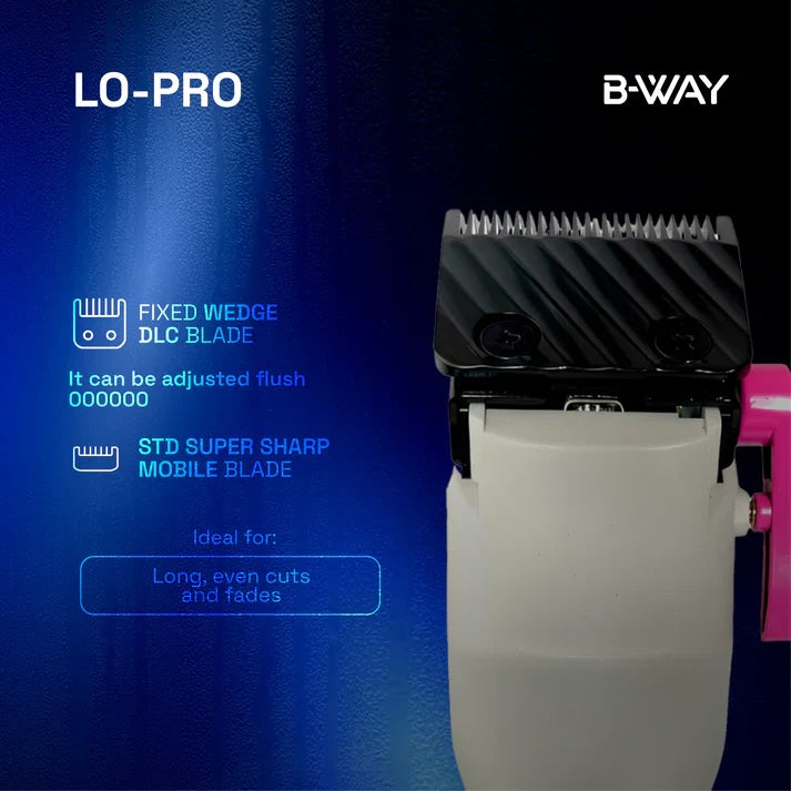 B-Way Lo-Pro X Brushless Clipper &amp; T-Pro Brushless Trimmer – Professional 2-in-1 Barber Set