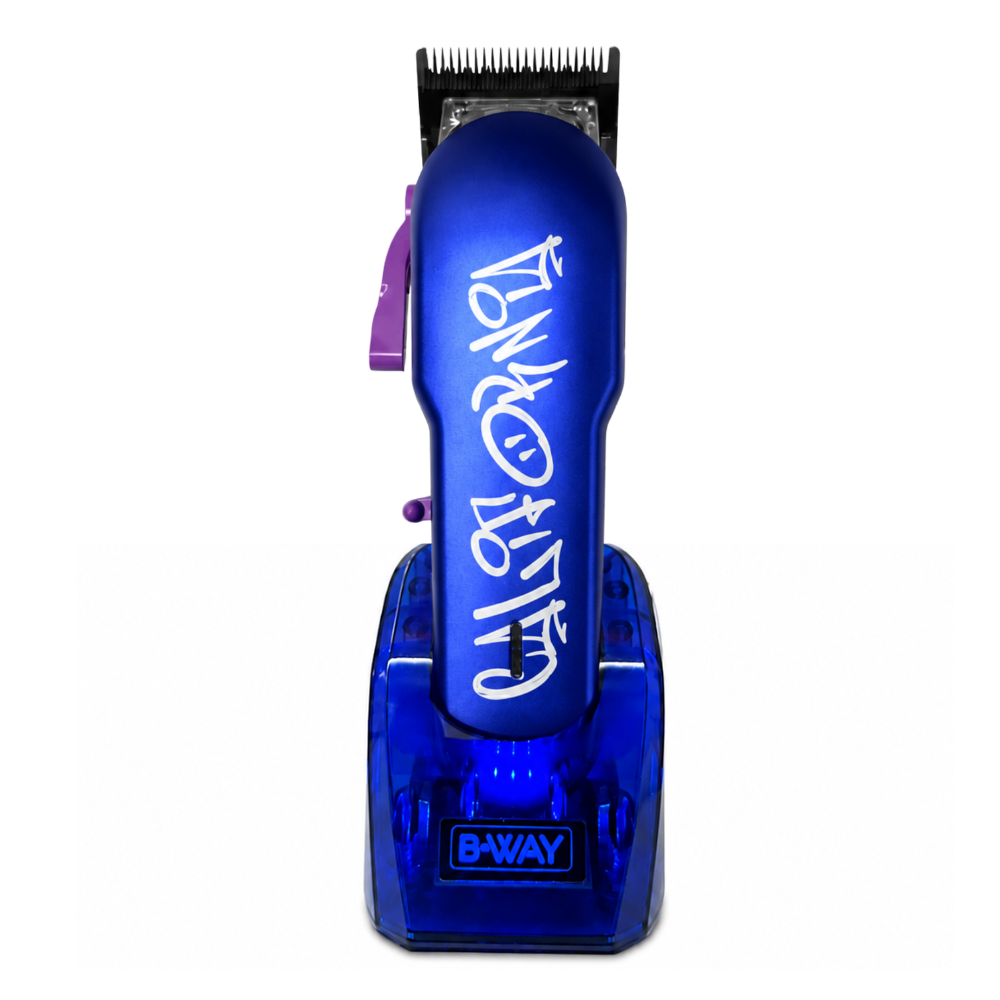 B‑WAY New California Clipper & CUTZ White Trimmer – 2‑Piece Barber Set